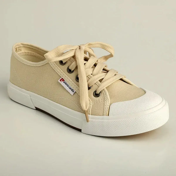 Pierre Cardin Aravane Canvas Sneakers - Beige / White