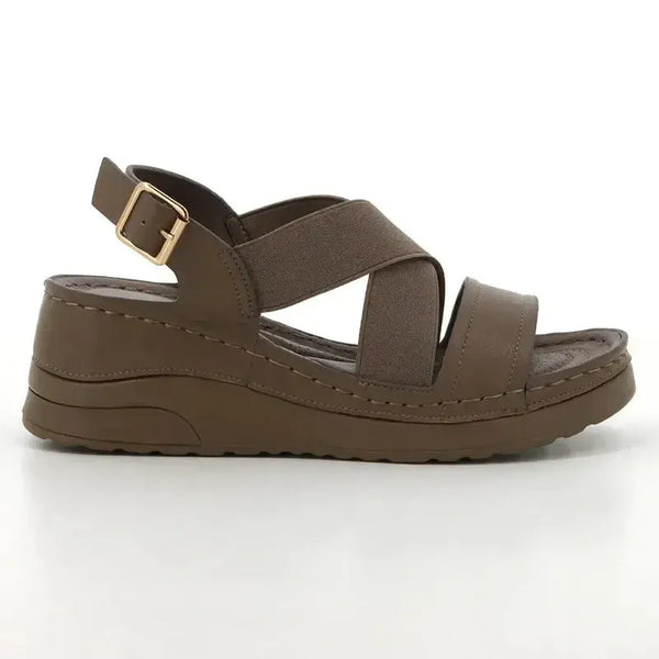Pierre Cardin Blair Wedge Sandal - Taupe