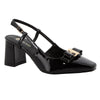 Pierre Cardin Blake Square Toe Slingback Heels - Black-Pierre Cardin-Buy shoes online