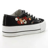 Pierre Cardin Bouquet 3 Flower Lace Up Sneaker - Black