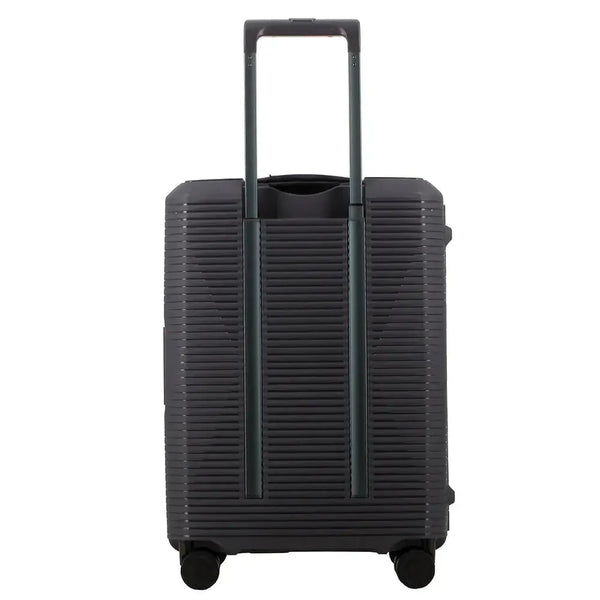 Pierre Cardin Cannes Clip Hard Shell Trolley Bag - Charcoal & Orange