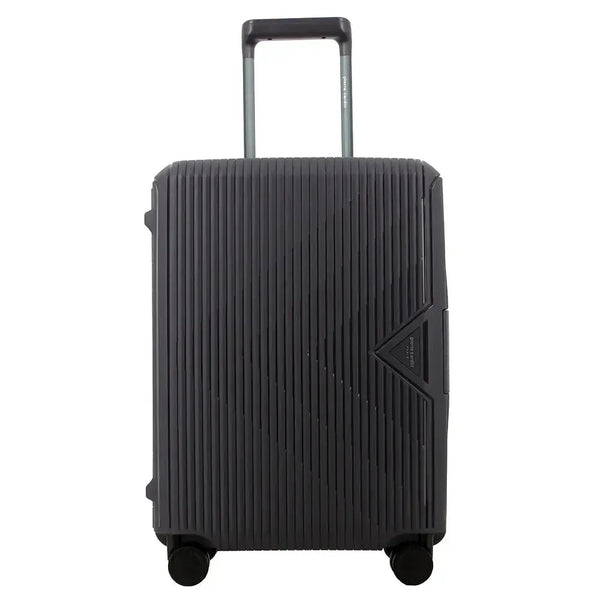 Pierre Cardin Cannes Clip Hard Shell Trolley Bag - Charcoal & Orange