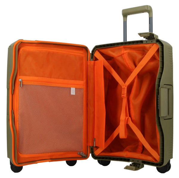 Pierre Cardin Cannes Clip Hard Shell Trolley Bag - Green