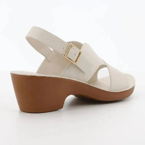 Pierre Cardin Caramelo Block Heel - White