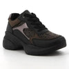 Pierre Cardin Carina 1 Chunky Sole Sneaker - Black Leopard