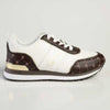 Pierre Cardin Cassis 4 Lace Up Sneaker- White/Brown-Pierre Cardin-Buy shoes online