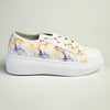 Pierre Cardin Catherine Lace Up Sneaker - White Flower-Pierre Cardin-Buy shoes online