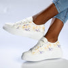 Pierre Cardin Catherine Lace Up Sneaker - White Flower-Pierre Cardin-Buy shoes online