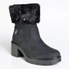 Pierre Cardin Dente Beige Fur Boot - Black