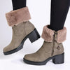 Pierre Cardin Dente Beige Fur Boot - Olive