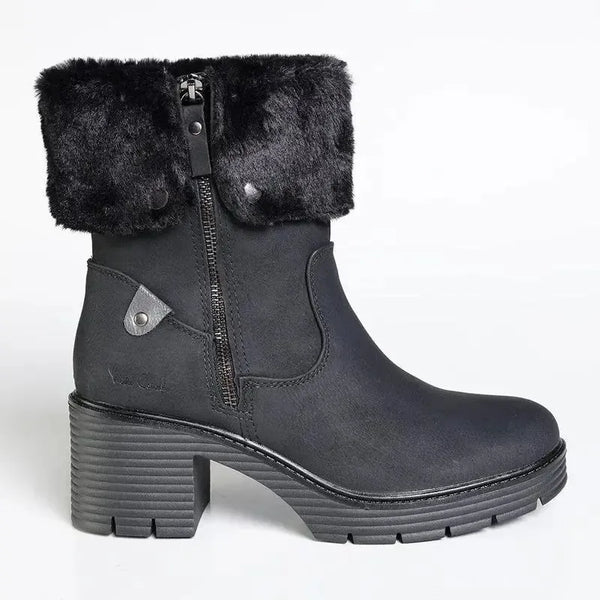 Pierre Cardin Dente Short Fur Collar - Black