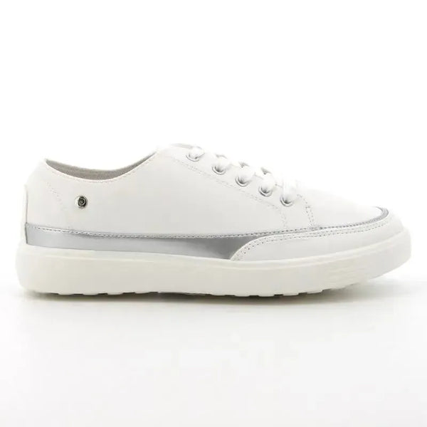 Pierre Cardin Dijon 5 Lace Up Sneaker - White/Silver