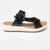 Pierre Cardin Dory Slip On Flower Sandals - Black-Pierre Cardin-Buy shoes online