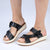 Pierre Cardin Dory Slip On Flower Sandals - Black-Pierre Cardin-Buy shoes online