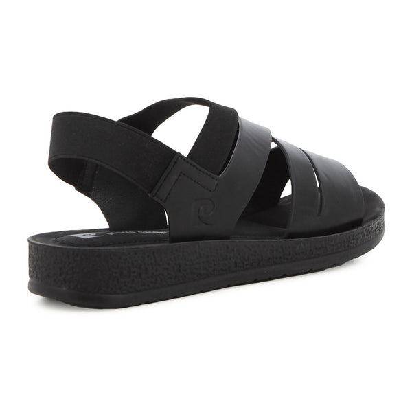 Pierre Cardin Elastic Sandal - Black