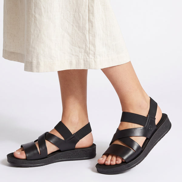 Pierre Cardin Elastic Sandal - Black