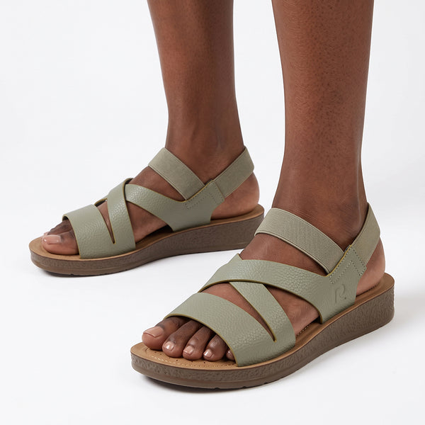 Pierre Cardin Elastic Sandal - Sage