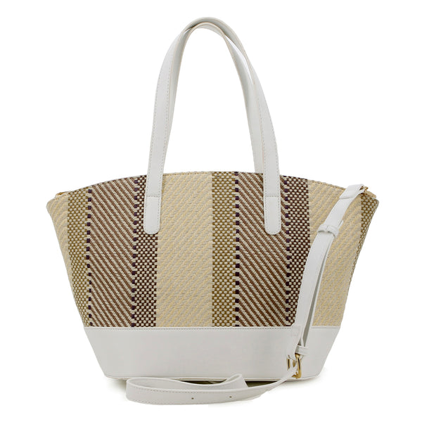Pierre Cardin Elisse Straw Tote Bag - White