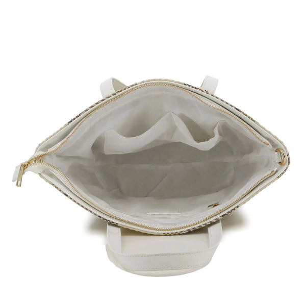 Pierre Cardin Elisse Straw Tote Bag - White