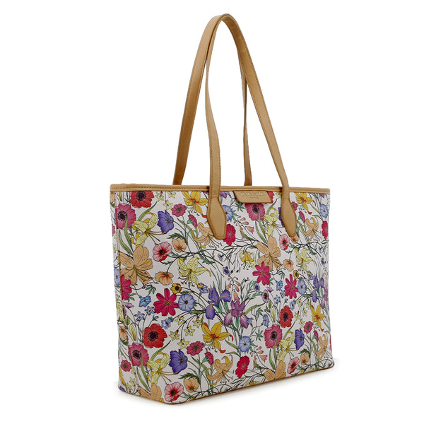Pierre Cardin Elodie Floral Tote - Beige Floral