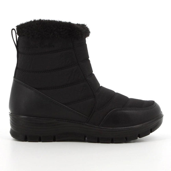 Pierre Cardin Eskimo Bootie with Fur Collar - Black-Pierre Cardin-Buy shoes online