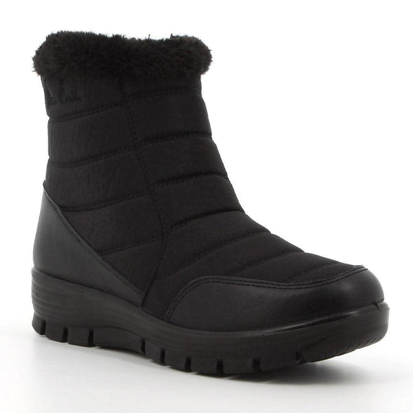 Pierre Cardin Eskimo Bootie with Fur Collar - Black-Pierre Cardin-Buy shoes online
