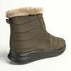 Pierre Cardin Eskimo Fur Collar Ankle Boot - Olive-Pierre Cardin-Buy shoes online