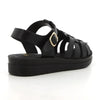Pierre Cardin Fisherman Sandal - Black