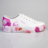 Pierre Cardin Fleurs Lace Up Sneaker - White Multi-Pierre Cardin-Buy shoes online