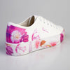 Pierre Cardin Fleurs Lace Up Sneaker - White Multi-Pierre Cardin-Buy shoes online