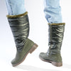 Pierre Cardin Full Length Puff Boot - Olive-Pierre Cardin-Buy shoes online