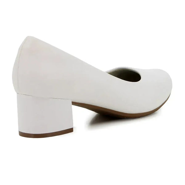 Pierre Cardin Fynn Block Heel Court - White