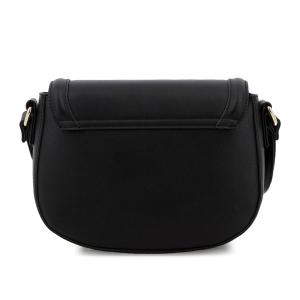 Pierre Cardin Jessie Saddle Crossbody Bag - Black