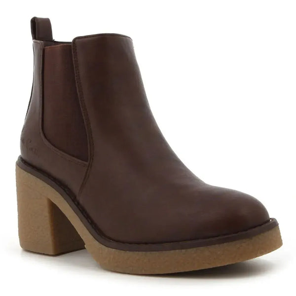 Pierre Cardin Junas Gusset Bloch Heel Boot - Brown