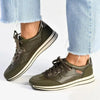 Pierre Cardin Lace Up Sneaker - Olive