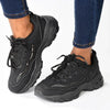 Pierre Cardin Ladies Chunky Sneaker- Black Mono