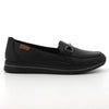 Pierre Cardin Ladies Moc With Trim - Black-Pierre Cardin-Buy shoes online