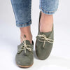 Pierre Cardin Ladies Riviera Flats - Olive