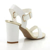 Pierre Cardin Lana Sandal Heel - White