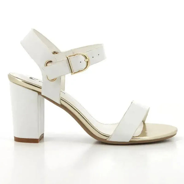 Pierre Cardin Lana Sandal Heel - White