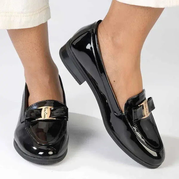 Pierre Cardin Leandra 1 Flat - Black Patent