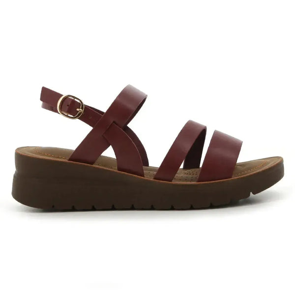 Pierre Cardin Low Wedge - Burgundy