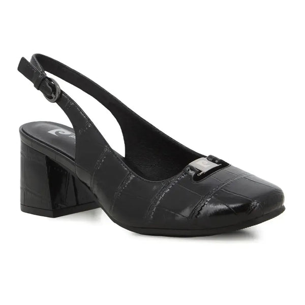 Pierre Cardin Medallion Heel - Black