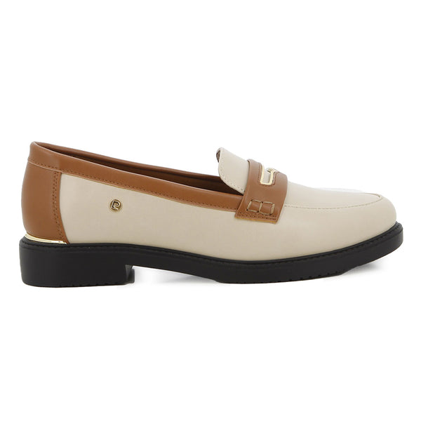 Pierre Cardin Metal Saddle Loafer - Beige Tan