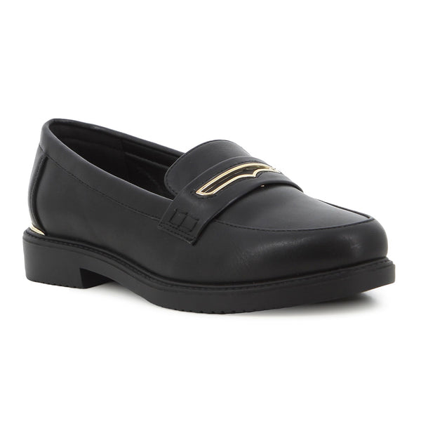 Pierre Cardin Metal Saddle Loafer - Black