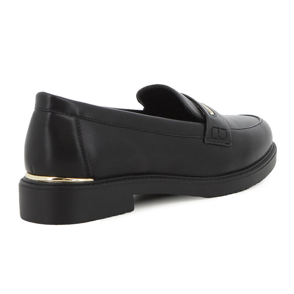 Pierre Cardin Metal Saddle Loafer - Black