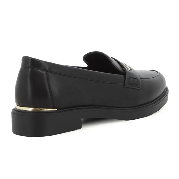 Pierre Cardin Metal Saddle Loafer - Black