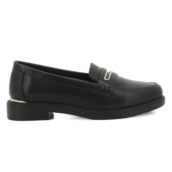 Pierre Cardin Metal Saddle Loafer - Black