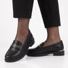 Pierre Cardin Metal Saddle Loafer - Black