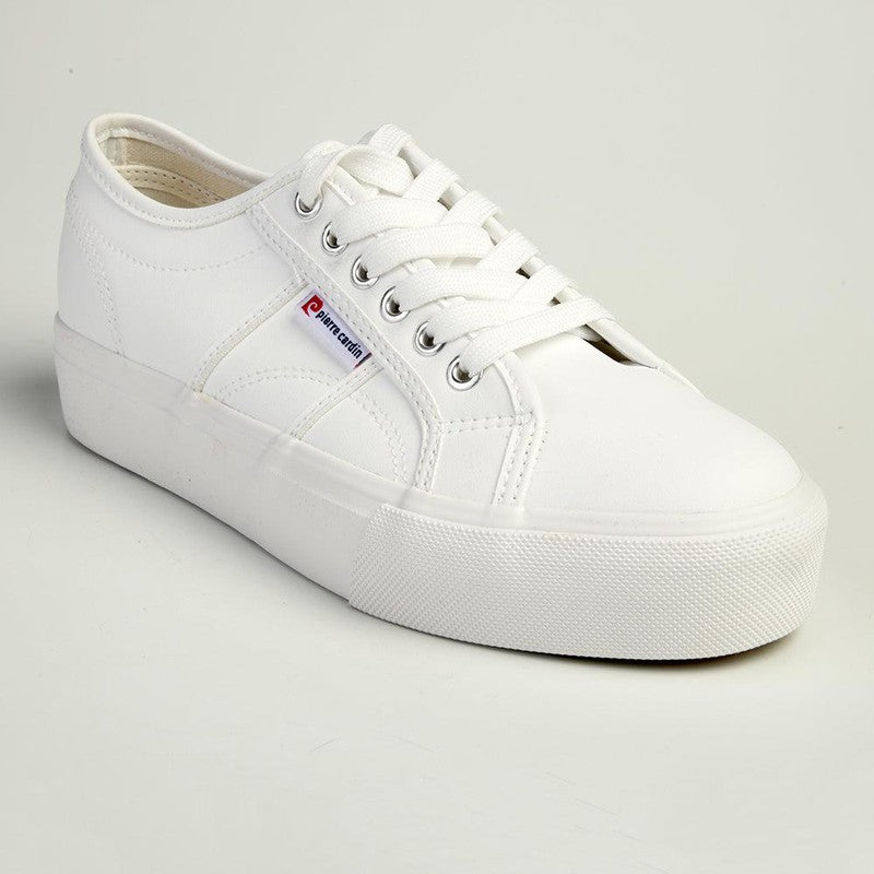 Pierre Cardin Nadine Lace Up Sneaker - White – Shoe Box Online Store